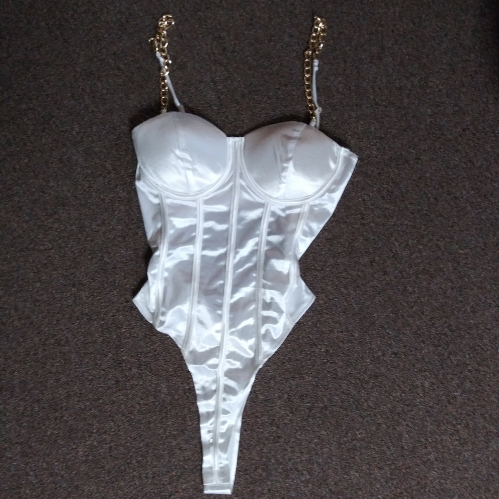 White Kaylee Kollection Bodysuit